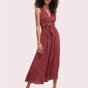 Used Red Polka Dot Jumpsuit